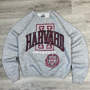 Vintage 90’s Lee Gray Harvard University Crewneck Sweater sz S Made in USA